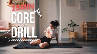 15Min Core Drill  Strong amp Intense Burning Abs Workout  Focus Plank amp Hollow [upl. by Enalda]