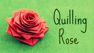 How to make a rose with a paper stripe Quilling Rose [upl. by Hsina]