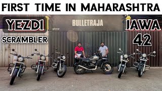 YEZDI amp JAWA BIKE COLLECTION MUMBAI🔥  MAHARASHTRA MEIN PAHLI BAR  BULLET RAJA [upl. by Oigres]