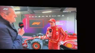 Guenther Steiner Back in F1 as a Commentator Post Race Interview With Carlos Sainz Australian GP [upl. by Eiruam]