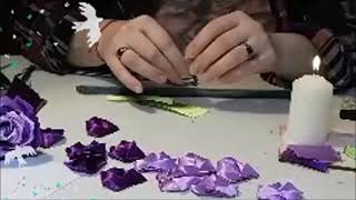 Cum sa realizezi flori din panglica de satin  how to  tutorial flori din saten [upl. by Gerdy435]