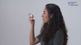 How to Use a MeteredDose Inhaler without a Valved Holding Chamber [upl. by Fortier46]