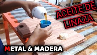 ACEITE DE LINAZA COMO Y DONDE USAR en LA CARPINTERIA [upl. by Anerac]