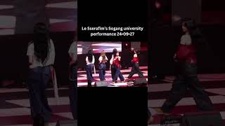 Le Sserafim’s Sogang university performance 24•09•27 lesserafim sogang kpop smarter [upl. by Waxman]