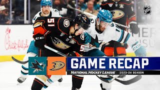 Sharks  Ducks 131  NHL Highlights 2024 [upl. by Aleac82]