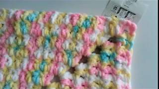 Crochet Pitter Patter Baby Blanket Tutorial Bernat Baby Blanket Yarn [upl. by Analos]