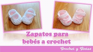 Como tejer zapaticos escarpines crochet ganchillo para bebés de todas las edades [upl. by Ibok]