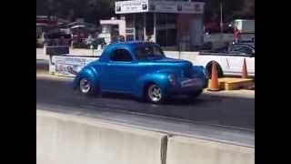 1941 Willys Coupe at Mason Dixon Dragway  1078  127 [upl. by Nirrad178]