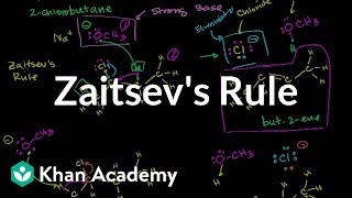 Zaitsevs rule  Substitution and elimination reactions  Organic chemistry  Khan Academy [upl. by Tilly]