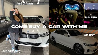 BUYING A NEW CAR AT 20 2024 bmw 330i car tour car shopping [upl. by Enelrae]