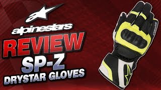 Alpinestars SPZ Drystar Gloves Review from Sportbiketrackgearcom [upl. by Bernj]