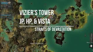 GW2 Viziers Tower jumping puzzle Hero Point and Vista [upl. by Dicks671]