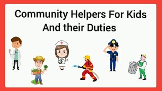 Community Helpers for kidsCommunity helpers and dutiesCommunity Helpers for kindergartenLKGUkg [upl. by Slavic]