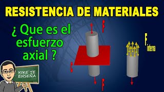 ¿QUE ES EL ESFUERZO AXIAL CURSO DE RESISTENCIA DE MATERIALES [upl. by Goff542]