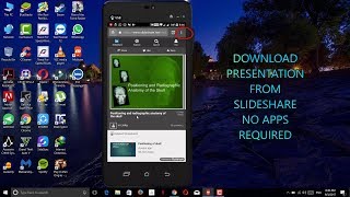 HOW TO DOWNLOAD SLIDESHARE PRESENTATION ON MOBILE  NO APP REQUIRED [upl. by Zacarias]