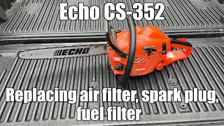 Echo CS352 Air Filter Spark Plug Fuel Filter Maintenance [upl. by Valerlan]