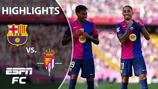 HAT TRICK FOR RAPHINHA 👏 Barcelona vs Real Valladolid  LALIGA Highlights  ESPN FC [upl. by Micro]