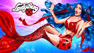 Transformação Extrema de Ladybug para Sereia Miraculous Ladybug na Vida Real [upl. by Asik]