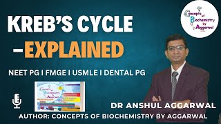 Krebs Cycle Explained Hindi NEETPG FMGE USMLE DENTAL PG Concepts of Biochemistry by Aggarwal [upl. by Atinob429]