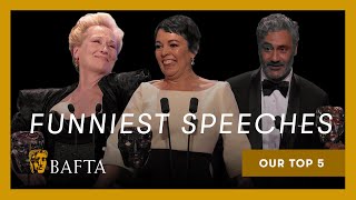 Meryl Streep Olivia Colman Taika Waititi and more 😂  Top 5 hilarious BAFTA speeches [upl. by Willow]