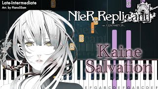 LateIntermediate Kaine  Salvation  NieR Replicant  Piano Tutorial [upl. by Certie]