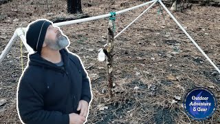 Camping in High Winds in a Pvc Pipe Tarp Tent [upl. by Benedetta955]