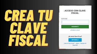 CLAVE FISCAL como crearla para que sirve puedo hacer el monotributo AFIP [upl. by Haswell478]