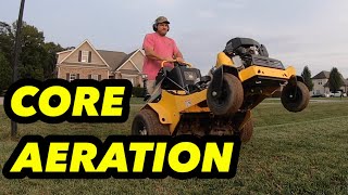 Overseed an Existing Lawn  Core Aeration [upl. by Titus]