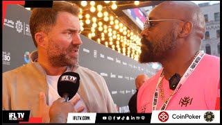 YOU CAN SCK D  DEREK CHISORA amp EDDIE HEARN GET INTO HEATED CONFRONTATION  AJDUBOIS ARRIVALS [upl. by Fitton715]