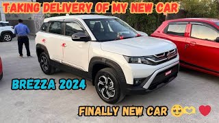 Finally Taking Delivery of New BREZZA 2024  🚗❤️🥳 maganrajputvlogs [upl. by Ellennad]