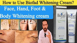 How to Use Biofad Whitening cream  Biofad Cream Review [upl. by Yllod]