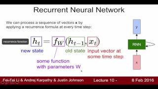 cs231n 10강 RNN LSTM [upl. by Skell]