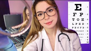 ASMR Eye Exam Lens 1 OR 2 TEST Realistic Medical Roleplay 👓 Glasses Fitting Orbital Light Exam [upl. by Fulmis]