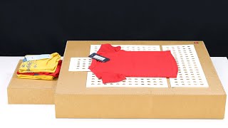 How To Make TShirt Folding Machine From Cardboard DIY Folding Machine [upl. by Nol]