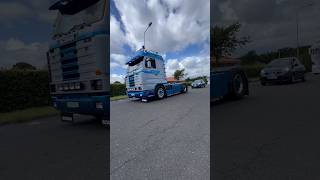 Nordbergh Scania 143M 480 V8 Open Pipe Truckshow Truckspotting [upl. by Grigson526]