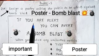 Poster5 quotA BOMB BLASTquot English class 11th 12th  poster of Bomb blast [upl. by Helmut]