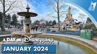 📆 A Day in Disneyland Paris JANUARY 2024 [upl. by Tuesday689]