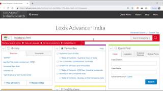 Lexis Advance® India – Red Search Box [upl. by Ichabod]