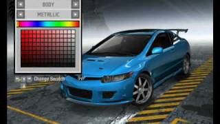 NFS Prostreet Honda Civic Si Tuning [upl. by Gaylene]