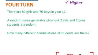 Combinations amp permutations GCSE Maths [upl. by Attekram]