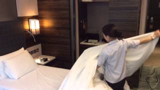 Making of bed 鋪床方法 [upl. by Oicnerual]