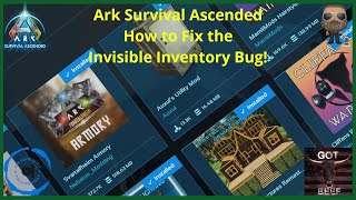 Ark Survival Ascended PS5 How to Fix the Invisible Inventory Bug [upl. by Towill]