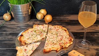 Flammkuchen Pizza  Travel Buddy Achievement Order 3  Good Pizza Great Pizza  34 Orders  Recipe [upl. by Cinimod305]