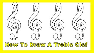 How To Draw A Treble Clef [upl. by Amadis]