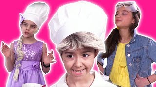 COMPILATION Princess Cooking Fun 🍽 Chocolate Food amp MORE  Princesses In Real Life  Kiddyzuzaa [upl. by Asseneg]