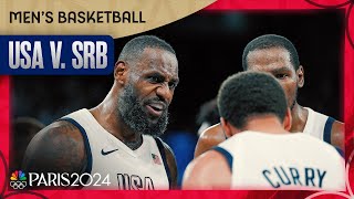 Team USA ESCAPES with semifinal win over Serbia behind Curry LeBron  Paris Olympics  NBC Sports [upl. by Tewfik156]