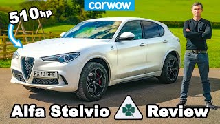 510hp Alfa Romeo Stelvio QV 2021 review  060mph 14mile amp brake tested [upl. by Haidadej]