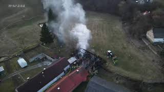 Feuerwehr WaidhofenThaya  Scheunenbrand in Eisenreichs  15012024 [upl. by Eanehs]