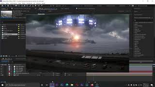 Tutorial Cambio de CieloParte 1 Ataque UfoCaida de Valpo After Effects [upl. by Nauqyaj]