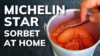 How to make STRAWBERRY SORBET at home  Fine Dining Recipe [upl. by Oiredised103]